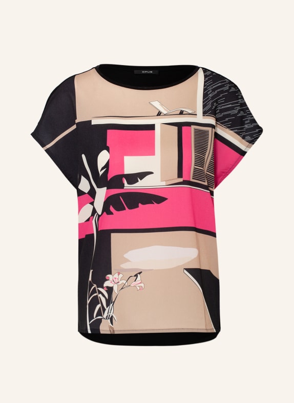 OPUS T-Shirt SAPALO BEIGE/ PINK/ SCHWARZ