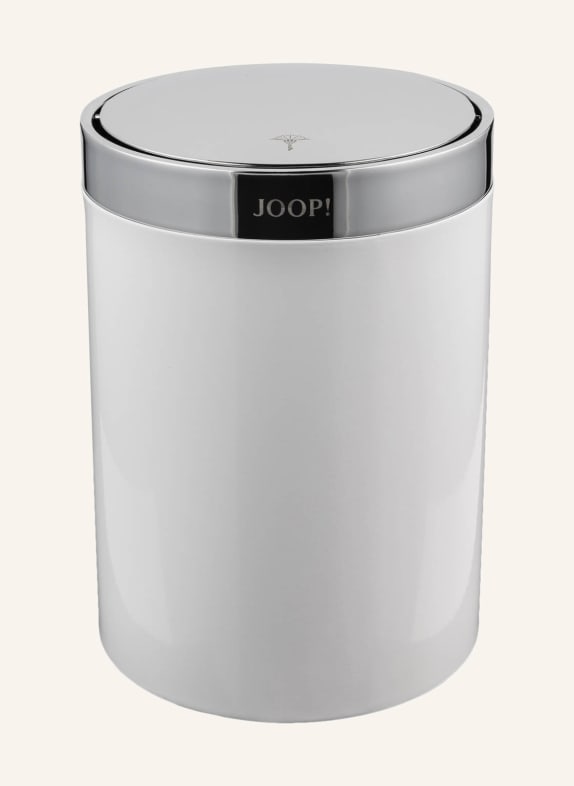 JOOP! Bathroom bin CHROMELINE with swing lid  WHITE/ SILVER