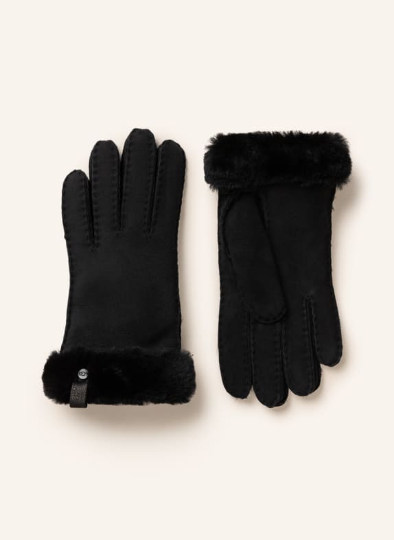 UGG Leather gloves BLACK