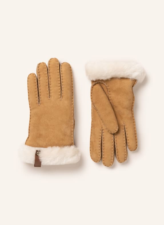 UGG Leather gloves CAMEL