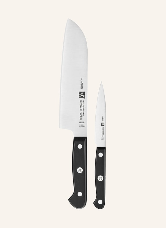 ZWILLING 2-piece Knife set GOURMET BLACK/ SILVER