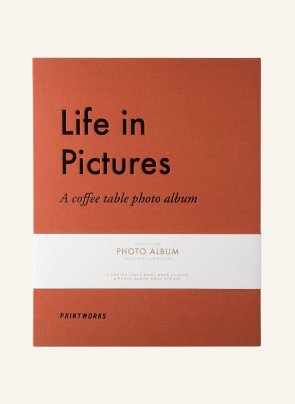 PRINTWORKS Fotoalbum LIFE IN PICTURES DUNKELORANGE
