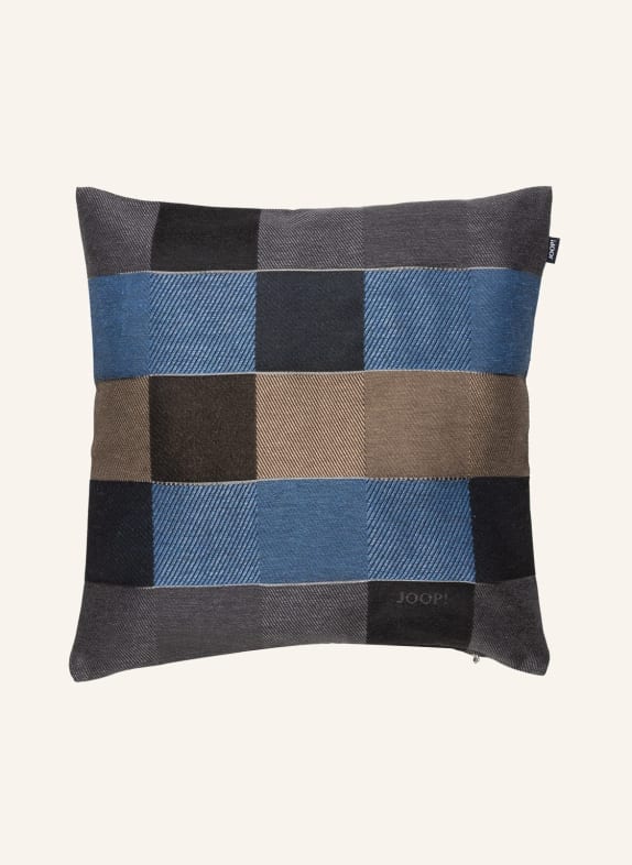 JOOP! Decorative cushion cover J!MOSAIC with glitter thread BLUE/ LIGHT BROWN/ BLACK