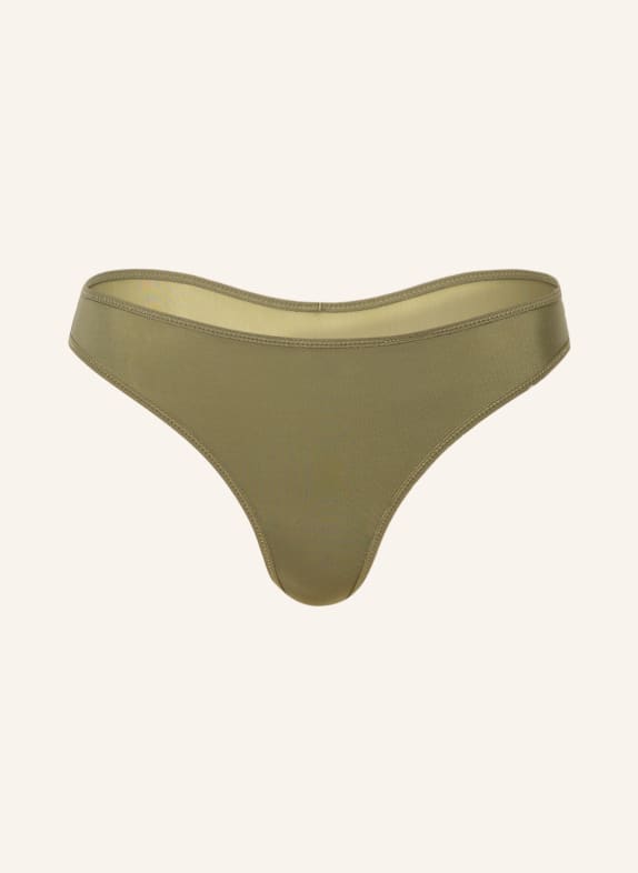 Calvin Klein String SHEER MARQUISETTE OLIV