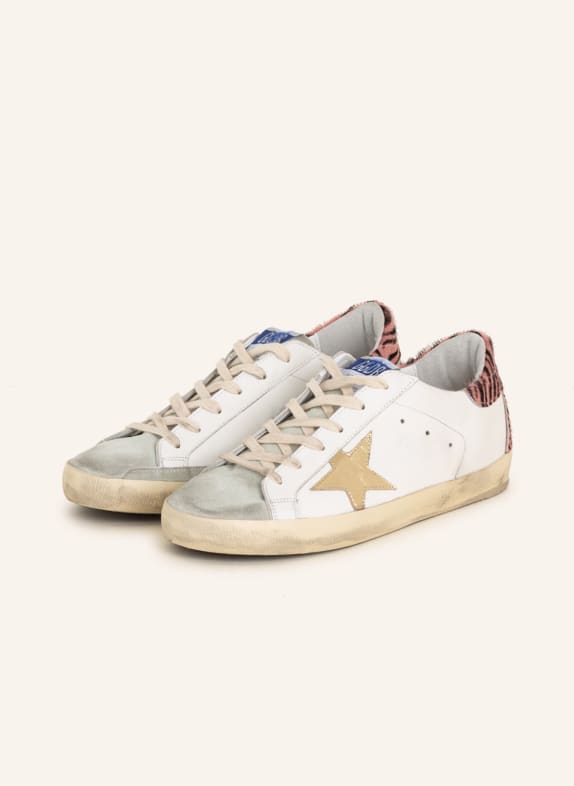 GOLDEN GOOSE Sneaker SUPER-STAR WEISS/ HELLGRAU/ ROSA