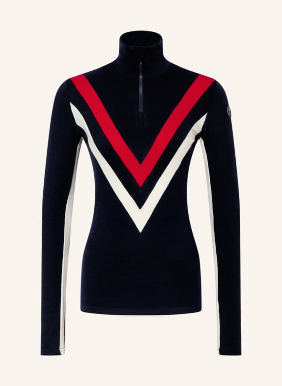 WE NORWEGIANS Golf basic VOSS z wełny merino GRANATOWY/ CZERWONY/ BIAŁY