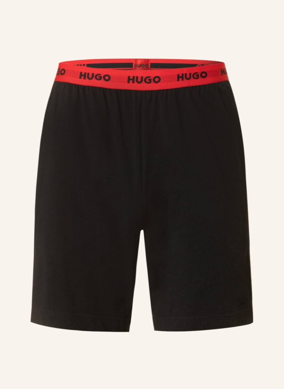 HUGO Pajama shorts LINKED BLACK