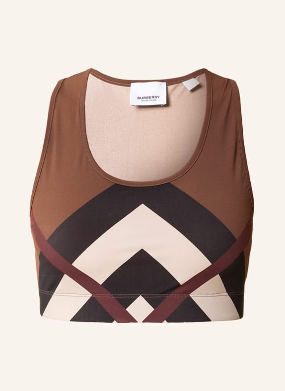 BURBERRY Cropped top IMMY BROWN/ LIGHT BROWN/ DARK RED
