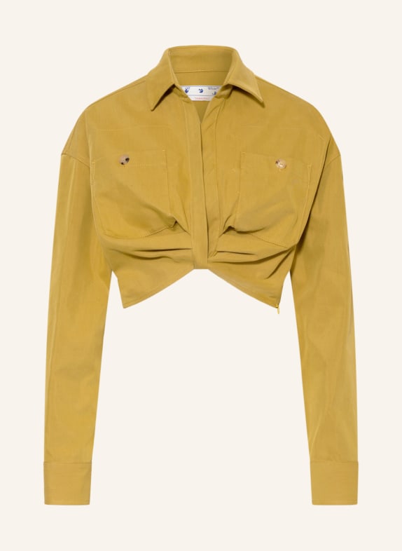 Off-White Cropped blouse DARK YELLOW