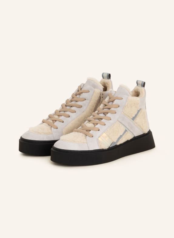 DONNA CAROLINA High-top sneakers with real fur