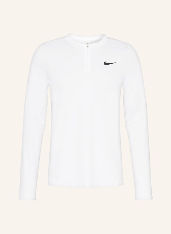 Nike Koszulka z długim rękawem COURT DRI-FIT ADVANTAGE z siateczki BIAŁY/ CZARNY