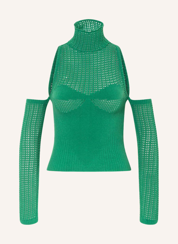AMBUSH Cold-shoulder sweater GREEN