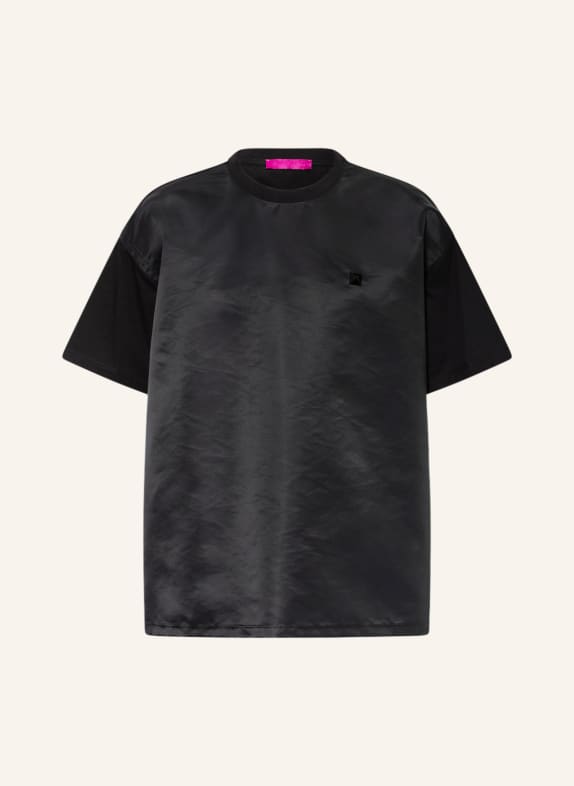 VALENTINO T-shirt z mieszanki materiałów CZARNY