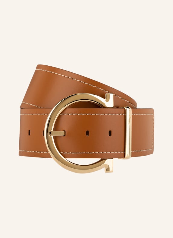 FERRAGAMO Leather belt  COGNAC