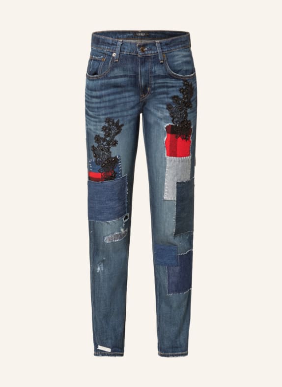 LAUREN RALPH LAUREN Jeans with decorative gems and embroidery