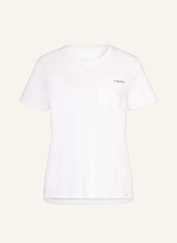 MARC CAIN T-Shirt mit Schmucksteinen 100 WHITE