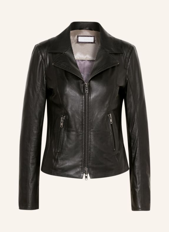 SCHYIA Leather jacket KIRA BLACK