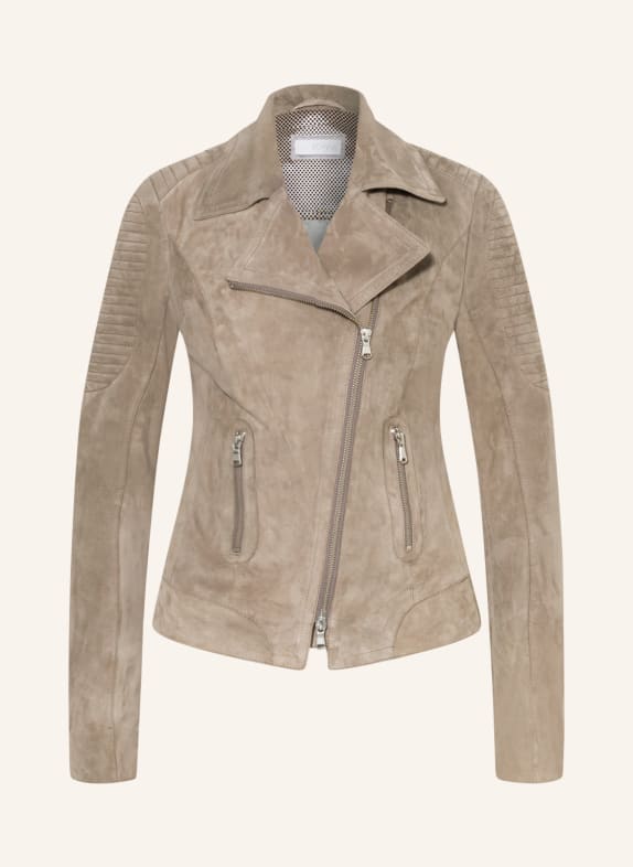 SCHYIA Leather jacket EVA GRAY