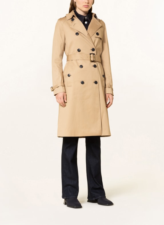 Damen Taillierter Trenchcoat – Wasserdichter Mantel mit Kapuze