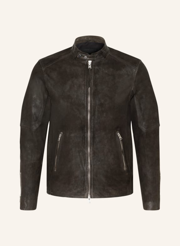 ALLSAINTS Leather jacket CORA TAUPE