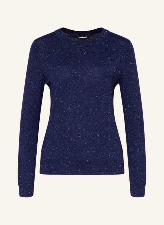 WHISTLES Sweater ANNIE with glitter thread BLUE