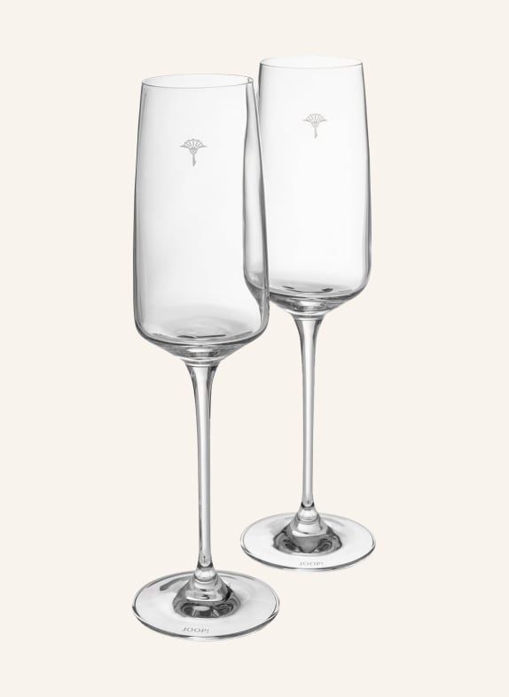 JOOP! 2er-Set Champagnergläser SINGLE CORNFLOWER WEISS