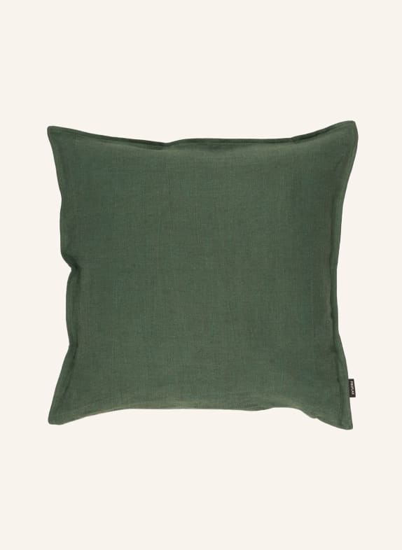 PROFLAX Decorative cushion cover SVEN made of linen DARK GREEN