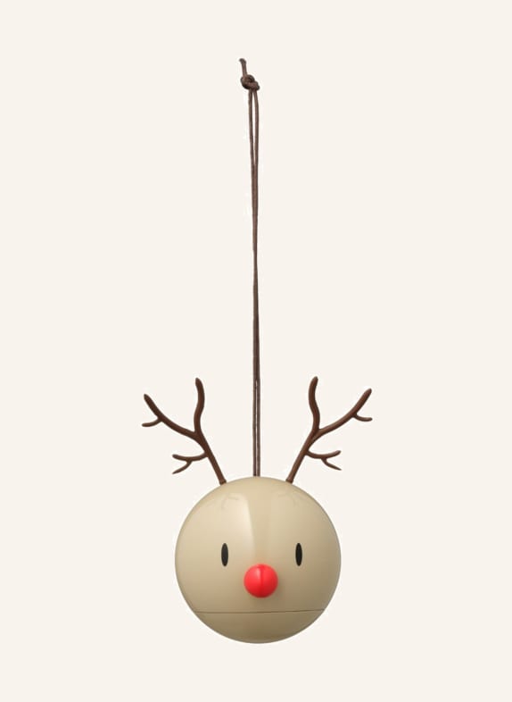 Hoptimist 2er-Set Weihnachtskugeln REINDEER WEISS / DUNKELBRAUN / ROT