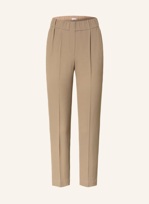 BRUNELLO CUCINELLI 7/8 trousers with silk BEIGE