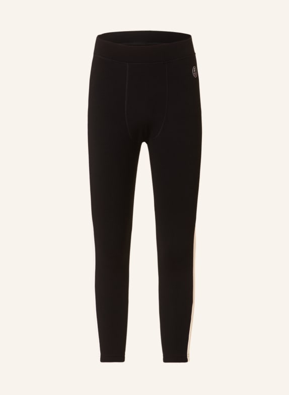 WE NORWEGIANS Kalesony LONG JOHNS z wełny merino ze skróconymi nogawkami CZARNY