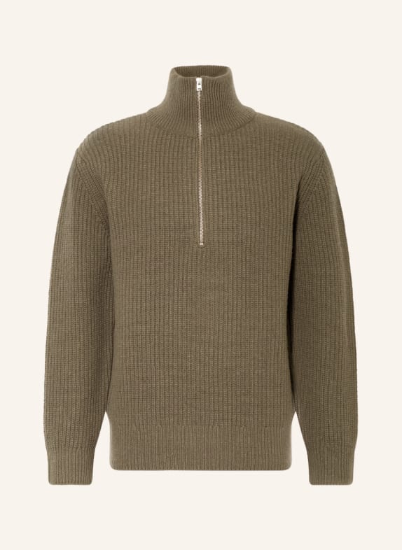 CLOSED Half-zip sweater KHAKI