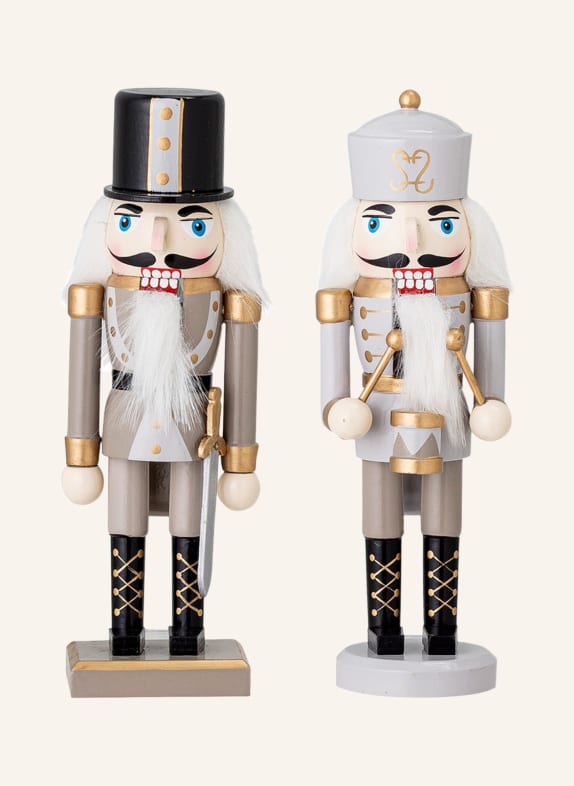 Bloomingville 2er-Set Dekofiguren DARREN BEIGE/ GRAU/ SCHWARZ