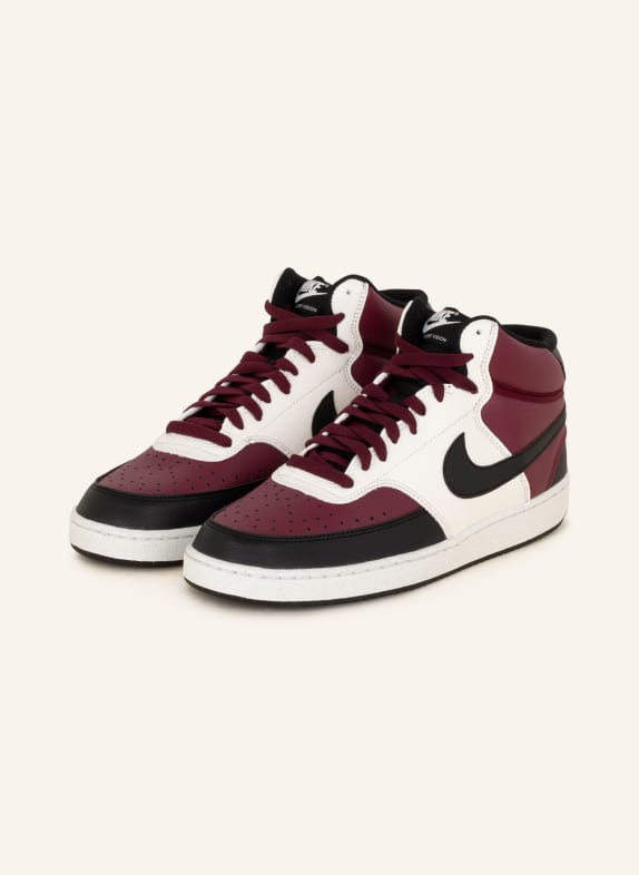 Nike Sneakers COURT VISION MID NEXT NATURE DARK RED/ WHITE/ BLACK