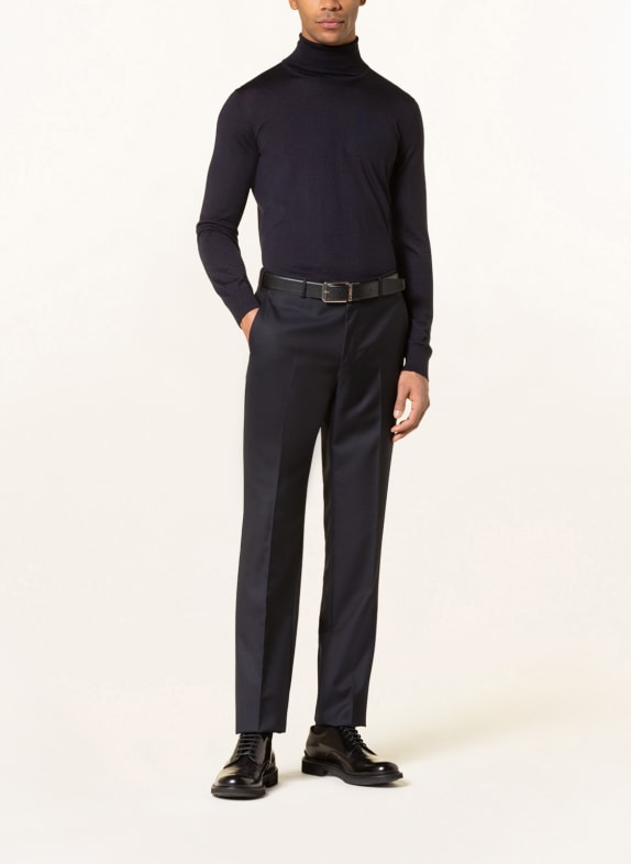 ZEGNA Cashmere-Pullover mit Seide DUNKELBLAU