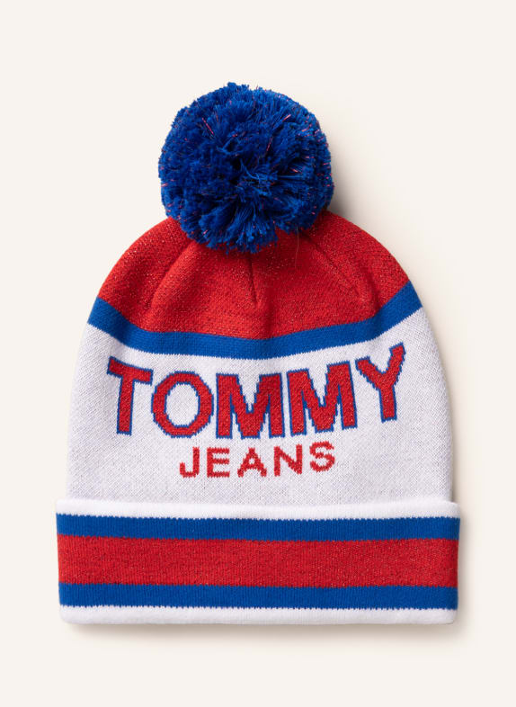 TOMMY JEANS Beanie WHITE/ BLUE/ RED