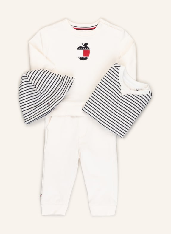 TOMMY HILFIGER Set: Sweatshirt, Sweathose, T-Shirt und Mütze