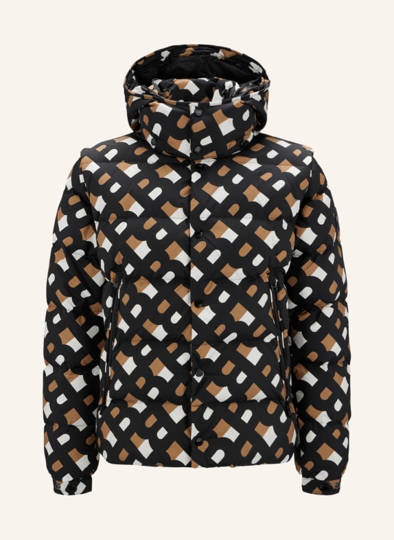 BOSS Daunenjacke DOLSON mit abnehmbaren Ärmeln SCHWARZ/ WEISS/ BEIGE