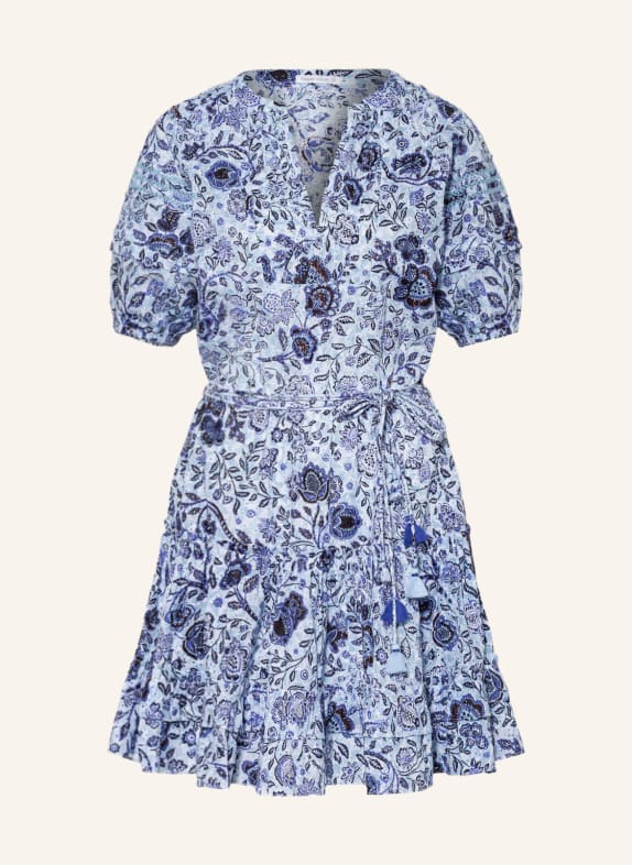 Poupette St Barth Strandkleid BONA HELLBLAU/ BLAU/ WEISS