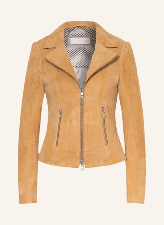 SCHYIA Leather jacket KIRA CAMEL