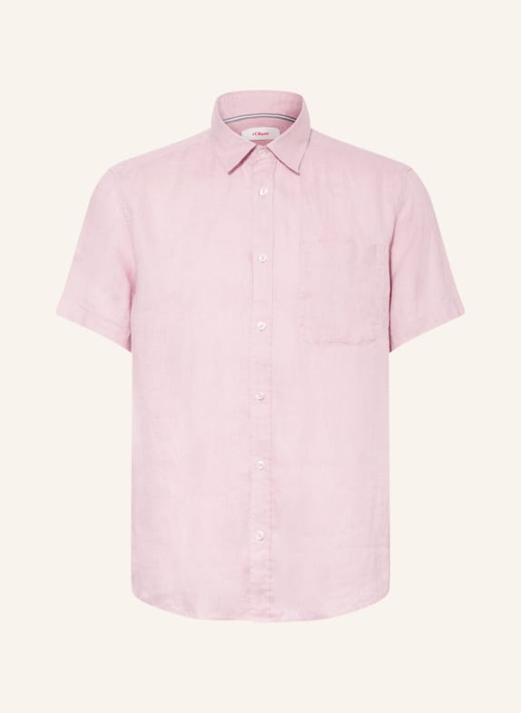 s.Oliver RED Kurzarm-Hemd Regular Fit aus Leinen
