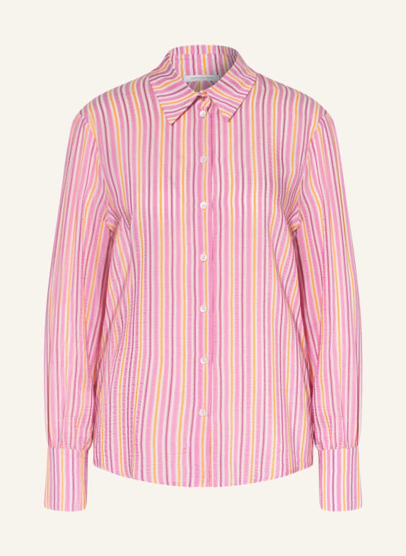 PATRIZIA PEPE Shirt blouse with glitter thread PINK/ ORANGE