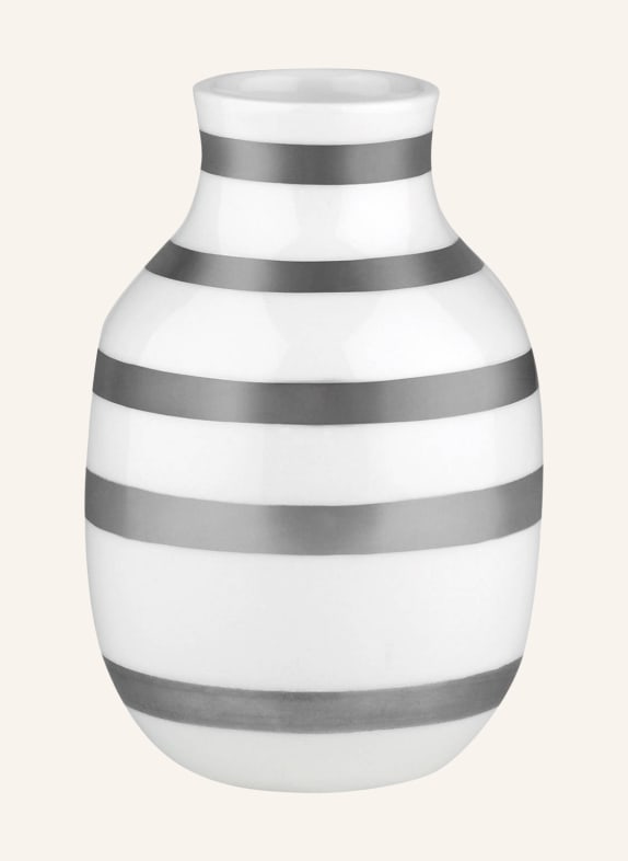 KÄHLER Vase OMAGGIO SMALL WEISS/ SILBER