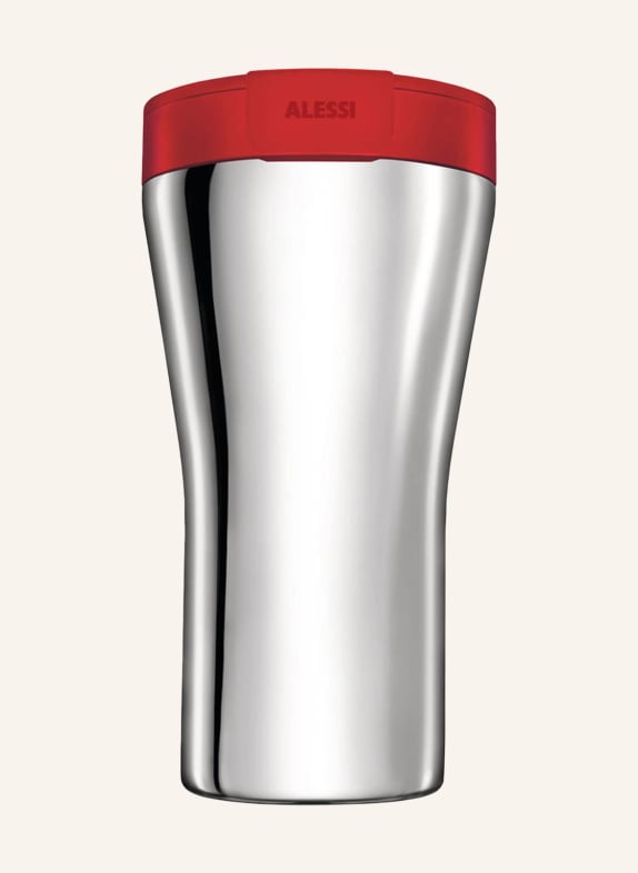 ALESSI Thermobecher CAFFA SILBER/ ROT
