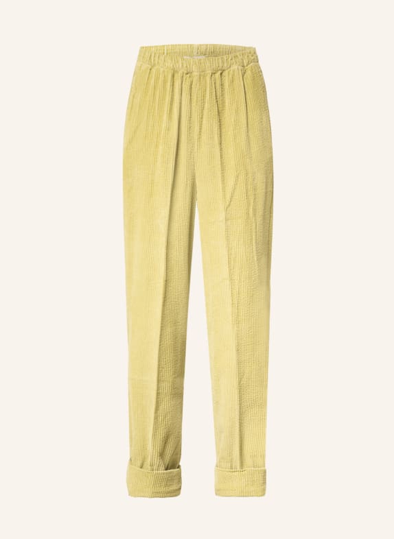 American Vintage Manšestrové kalhoty PADOW SVĚTLE ZELENÁ