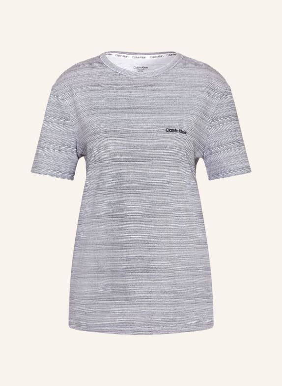 Calvin Klein Koszulka do spania PURE COTTON CZARNY/ BIAŁY