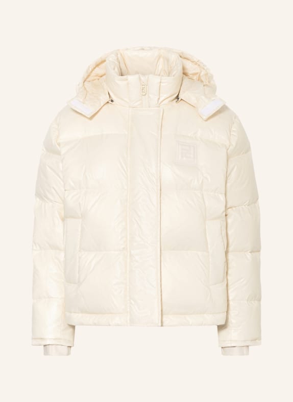 FENDI Down jacket with removable hood ECRU