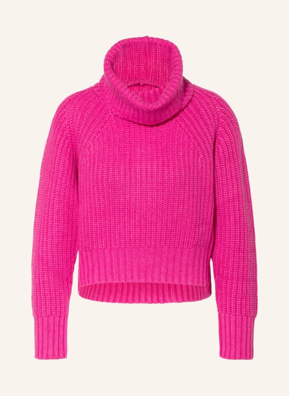 MICHAEL KORS Cropped-Pullover CERISE mit abnehmbarem Kragen
