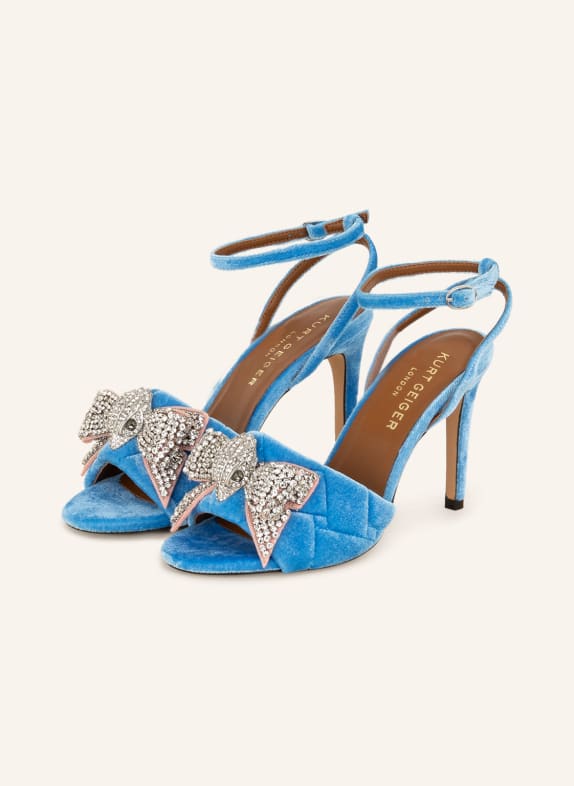 KURT GEIGER Sandals KENSINGTON with decorative gems LIGHT BLUE