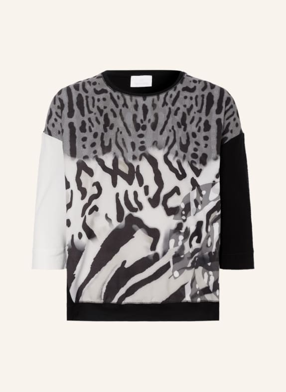 SPORTALM Shirt im Materialmix mit 3/4-Arm