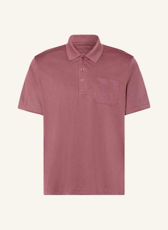STROKESMAN'S Piqué-Poloshirt Regular Fit DUNKELROT